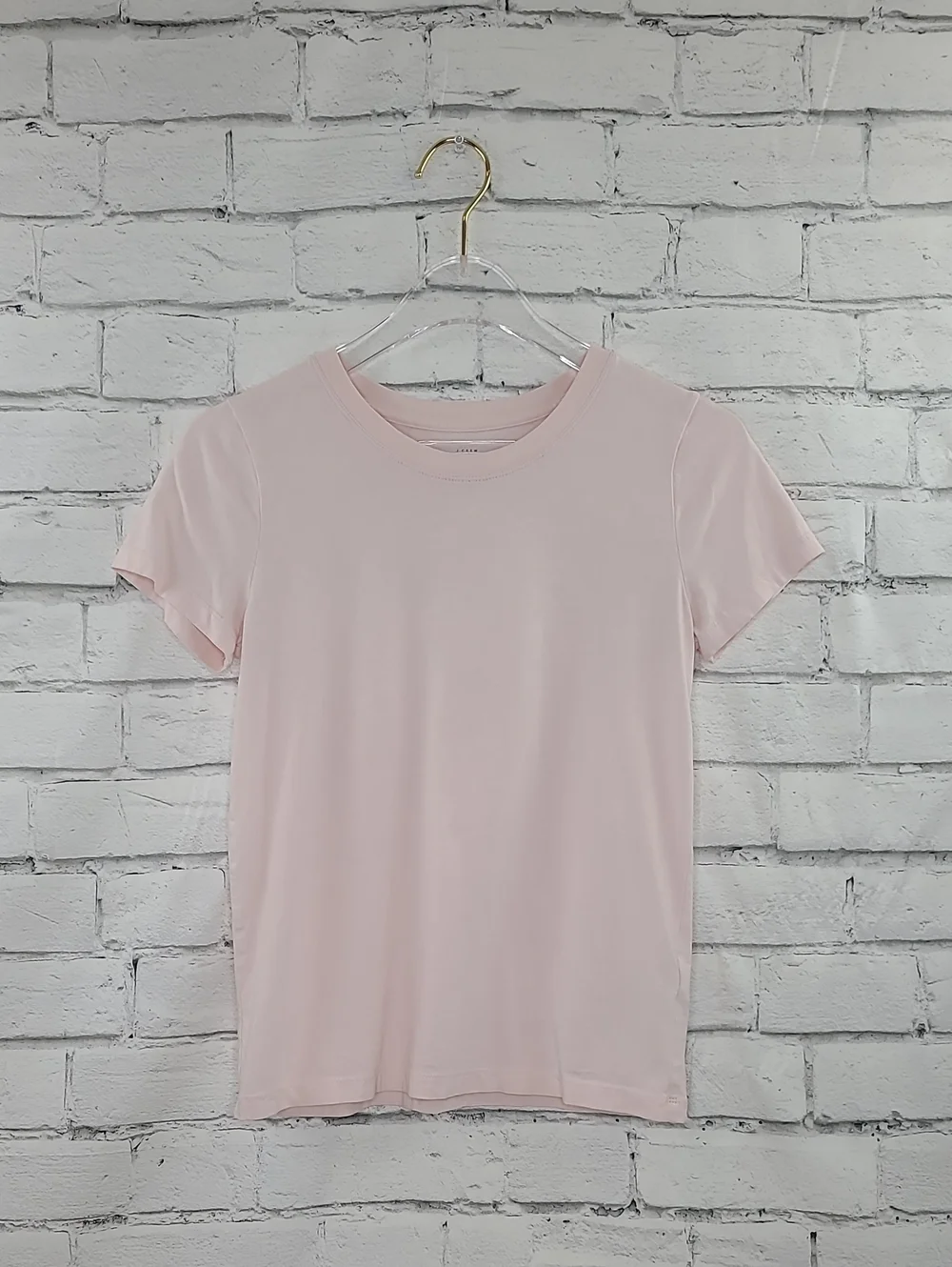 J Crew Broken-In Essential Cotton Crew Neck Short Sleeve Jersey Tee Peach/Pink